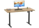 Schreibtisch VCM "Schreibtisch höhenverstellbar Lona 110x50", braun (schwarz, honig, eiche), B:110cm T:50cm, Tische, Schreibtisch