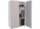 Schuhschrank VCM "Holz Schuhschrank Schuhregal Schuhkommode Lona 3", grau (weiß, grau), B:70cm T:39cm, Obermaterial: 100% Holz Wood., Schränke, Schuhschrank
