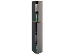 Aktenschrank VCM "Büroschrank Aktenschrank Sideboard Salia 5fach", schwarz (anthrazit), B:30cm T:33cm, Obermaterial: 100% Holz Wood., Schränke, Aktenschrank
