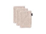 Waschhandschuh JOOP "Waschlappen Doubleface 3er Pack" Gr. S, beige (creme), B:16cm, Obermaterial: 100% Baumwolle CO., Handtücher, Waschhandschuh