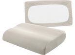 Kissenbezug BELLANA "Universal Jersey", weiß (schnee), B:80cm L:40cm, Feinjersey, Obermaterial: 95% Baumwolle, 5% Elasthan, Kissenbezüge, Kissenbezug, passend für Nackenstützkissen