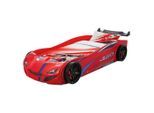 Xora Autobett, Rot, Holzwerkstoff, Buche, Auto, Höhe ca. 25 cm, 90x200 cm, nicht verstellbar, Kinder- & Jugendzimmer, Kindermöbel, Kinderbetten, Spielbetten