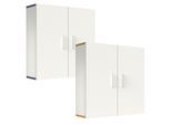 VCM Holz Wandschrank Badschrank Maße: H. 60 x B. 60 x T. 18 cm 2 Türen 2 Fächer –Landos