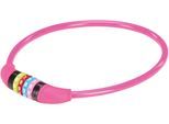 Zahlenkabelschloss PROPHETE "Kabelschloss", rosa, SicherheitsschlösserL:65cm Ø:10mm, L:65cm Ø:10mm