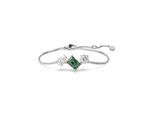 Armband SWAROVSKI "MESMERA" Gr. M, grün (metallfarben, kristallweiß, grün, kristallweiß, grün), Armbänder, Damen, M, Metall, Armband, mit Zirkonia (synth.)
