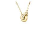 Kette mit Anhänger BOSS "LIVE PRECIOUS", gelbgoldfarben, kristallweiß, Halsketten, Damen, Edelstahl, L: 50,5 B: 1mm, mit Preciosa Crystal, B:1mm