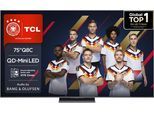 TCL Mini-LED-Fernseher "75Q8CX7", Energieeffizienz: D (A-G), schwarz, 75 ″, Fernseher, Audio von Bang & Olufsen, Smart TV, Apple TV, 144Hz, 4K, Dolby Vision