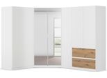 Schrank-Set RAUCH "Kleiderschrank Schrank Garderobe Wäscheschrank COSTA Größe 208x253 cm", weiß (alpinweiß, eiche artisan, eingriffe alpinweiß), H:197cm T:253cm, Holzwerkstoff, Kastenmöbel-Sets, viel Platz, grifflose Front und Push-to-Open Funktion MADE IN GERMANY