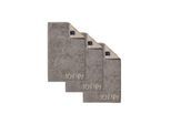 Gästehandtuch JOOP "Gästetuch Classic Frottier 3er Pack", braun, B:30cm, Obermaterial: 100% Baumwolle CO., Handtücher