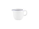 Milchbehälter SELTMANN WEIDEN "Milchkännchen Compact Blaurand 230 ml weiß-blau", bunt (weiß, blau), Milchbehälter