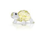 Tierfigur SWAROVSKI "Kristallfigur Sammelfigur IDYLLIA BABY TORTOISE", kristallweiß, gelb, schwarz, Dekofiguren, B/H/T: 5,1cm, Swarovski Kristall, Swarovski Kristall mit Emaille, H:5,1cm