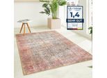 Teppich LUXOR LIVING "Lago", rot, B:120cm H:6mm L:170cm, Polyester, Teppiche, Teppich, faltbarer Teppich, modernes Design, waschbar, In- und Outdoor geeignet