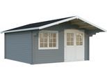 Gartenhaus PALMAKO "Britta", blau (hellgrau, weiß), ohne Fußboden, ohne Dacheindeckung, Massivholz, Gartenhäuser, Gartenhaus, verschiedene Farben