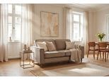 2-Sitzer HOME AFFAIRE "Pinto Skandi, 166 cm, Chenille, Struktur", braun, B:168cm H:89cm T:97cm, 100% Polyester, Sofas, mit Keder, Massivholzfüße Eiche geräuchert, Wellenunterfederung