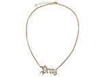 Edelstahlkette MISTERTEE "MisterTee Unisex Pray Chunky Necklace", gold, Halsketten, Herren, onesize, Edelstahl, Edelstahlkette