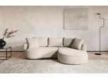 Ecksofa COTTA "Sana L-Form, Breite 260 cm", beige, B:260cm T:160cm, 94% POLYESTER (PES) 6% POLYAMID(PA), Sofas, Ecksofa, Loungesofa mit Wellenunterfederung