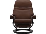 Relaxsessel STRESSLESS "Sunrise", braun (malt braun batick), B:88cm H:103cm T:78cm, Leder BATICK: BATICK ist ein leicht korrigiertes, durchgefärbtes und genarbtes Möbelleder, bei dem die meisten Unebenheiten und Spuren in der Regel entfernt wurden.;Leder PALOMA: PALOMA ist ein durchgefärbtes Semianilin-Möbelleder mit natürlicher Narbung.;ROHLEDER Stoff Q2 FARON: Ein fester zuverlässiger Bouclé mit