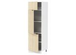 Unterschrank VCM "Küchenschrank B. 60 cm Hochschrank Küche Fasola", braun (weiß, honig, eiche), B:60cm T:57cm, Obermaterial: 100% Holz Wood., Schränke, Unterschrank