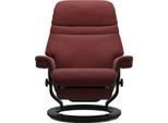 Relaxsessel STRESSLESS "Sunrise", rot (cherry paloma), B:88cm H:103cm T:78cm, Leder BATICK: BATICK ist ein leicht korrigiertes, durchgefärbtes und genarbtes Möbelleder, bei dem die meisten Unebenheiten und Spuren in der Regel entfernt wurden.;Leder PALOMA: PALOMA ist ein durchgefärbtes Semianilin-Möbelleder mit natürlicher Narbung.;ROHLEDER Stoff Q2 FARON: Ein fester zuverlässiger Bouclé mit einem