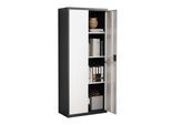 Aktenschrank VCM "Büroschrank Stahlschrank abschließbar Malivo 4fach", weiß (anthrazit, weiß), B:80cm T:40cm, Obermaterial: 100% Metall MT., Schränke, Aktenschrank