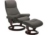 Relaxsessel STRESSLESS "View", grau (metal grau paloma), B:91cm H:109cm T:83cm, Leder BATICK: BATICK ist ein leicht korrigiertes, durchgefärbtes und genarbtes Möbelleder, bei dem die meisten Unebenheiten und Spuren in der Regel entfernt wurden.;Leder PALOMA: PALOMA ist ein durchgefärbtes Semianilin-Möbelleder mit natürlicher Narbung.;ROHLEDER Stoff Q2 FARON: Ein fester zuverlässiger Bouclé mit ein