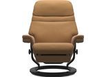 Relaxsessel STRESSLESS "Sunrise", braun (new caramel batick), B:79cm H:103cm T:78cm, Leder BATICK: BATICK ist ein leicht korrigiertes, durchgefärbtes und genarbtes Möbelleder, bei dem die meisten Unebenheiten und Spuren in der Regel entfernt wurden.;Leder PALOMA: PALOMA ist ein durchgefärbtes Semianilin-Möbelleder mit natürlicher Narbung.;ROHLEDER Stoff Q2 FARON: Ein fester zuverlässiger Bouclé mi