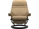 Relaxsessel STRESSLESS "Sunrise", beige (sand paloma), B:88cm H:103cm T:78cm, Leder BATICK: BATICK ist ein leicht korrigiertes, durchgefärbtes und genarbtes Möbelleder, bei dem die meisten Unebenheiten und Spuren in der Regel entfernt wurden.;Leder PALOMA: PALOMA ist ein durchgefärbtes Semianilin-Möbelleder mit natürlicher Narbung.;ROHLEDER Stoff Q2 FARON: Ein fester zuverlässiger Bouclé mit einem