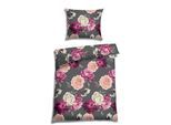 Bettwäsche FLORELLA "Marin schiefer Fein-Renforcé, 100% Baumwolle", grau (schiefer), B/L: 200cm x 220cm, 1 Stk., 2 Stk., Renforcé, B/L: 70cm x 90cm, Renforcé, Obermaterial: 100% Baumwolle CO., Bettwäsche, Bettwäsche