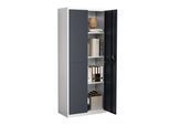 Aktenschrank VCM "Büroschrank Stahlschrank abschließbar Malivo 4fach", schwarz (weiß, anthrazit), B:80cm T:40cm, Obermaterial: 100% Metall MT., Schränke, Aktenschrank