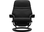 Relaxsessel STRESSLESS "Sunrise", schwarz (schwarz paloma), B:88cm H:103cm T:78cm, Leder BATICK: BATICK ist ein leicht korrigiertes, durchgefärbtes und genarbtes Möbelleder, bei dem die meisten Unebenheiten und Spuren in der Regel entfernt wurden.;Leder PALOMA: PALOMA ist ein durchgefärbtes Semianilin-Möbelleder mit natürlicher Narbung.;ROHLEDER Stoff Q2 FARON: Ein fester zuverlässiger Bouclé mit