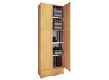 Schuhschrank VCM "XXL Schuhschrank Kleiderschrank Schrank Lona 5f S", braun (buche), B:70cm T:39cm, Obermaterial: 100% Holz Wood., Schränke, Schuhschrank
