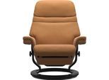 Relaxsessel STRESSLESS "Sunrise", braun (new caramel batick), B:88cm H:103cm T:78cm, Leder BATICK: BATICK ist ein leicht korrigiertes, durchgefärbtes und genarbtes Möbelleder, bei dem die meisten Unebenheiten und Spuren in der Regel entfernt wurden.;Leder PALOMA: PALOMA ist ein durchgefärbtes Semianilin-Möbelleder mit natürlicher Narbung.;ROHLEDER Stoff Q2 FARON: Ein fester zuverlässiger Bouclé mi