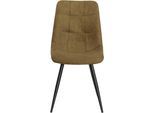 Esszimmerstuhl OMG DESIGN "Peak", grün (olive, schwarz, olive), B:48cm H:88cm T:65cm, Stühle, Esszimmerstuhl, moderne Sitzschale in Microfaser Lederoptik