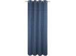 Vorhang WIRTH "Wiessee", blau, B:150cm H:345cm, Baumwolle, Leinen, Modal, Gardinen, nach Maß