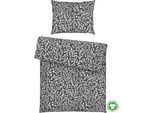 Bettwäsche Bio-Anna Design Weiß/Graphit ca. 140x200cm
