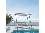 Hollywoodschaukel Ilva Blu Grau Outdoorstoff/Metall
