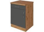 Held Küchenunterschrank ca. 50 cm Anthrazit/Eiche