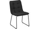 Stuhl Mia Dunkelgrau Webstoff Gepolstert