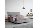 Boxbett Rinaldo Grau ca. 180x200 cm mit Topper