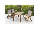 Gartenmöbel Set 5-tlg. Acapulco Akazie/Textil