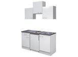 Miniküche Lucca m. Geräten B: ca. 150cm Weiß