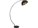 Stehleuchte Gottfried in Schwarz/Gold max. 60 Watt