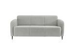 3-Sitzer-Sofa Marone Hellgrau Teddystoff