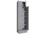 Kleiderschrank Lona XXL Grau ca. 70x240x39 cm