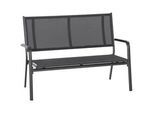 Gartenbank Metall/Textil 2-Sitzer Tesoro