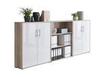 Aktenschrank Office Edition Sw Set 9 Eiche/Weiß