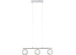LED-Hängeleuchte Rafa Chromfarben/Grau max. 18 Watt