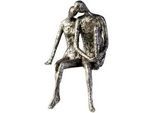 Skulptur Couple Silberfarben