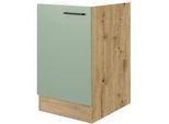Spülenunterschrank Cara ca. 50x82x57 cm Grün/Eiche