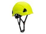 Portwest Schutzhelm für Höhenarbeiten PS53 Endurance, ohne Schirm, nicht belüftet, Kinnschutz, verstellbares Kopfteil, ABS, gelb